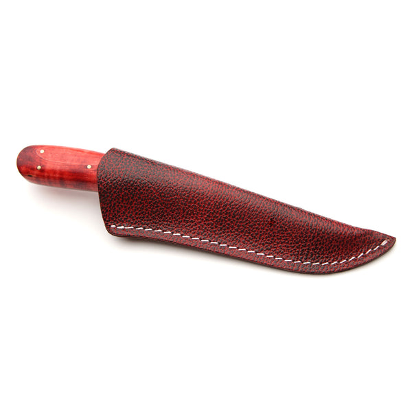 River Traders French Large Red with Pebbled Sheath Knife Hunting Knife USA